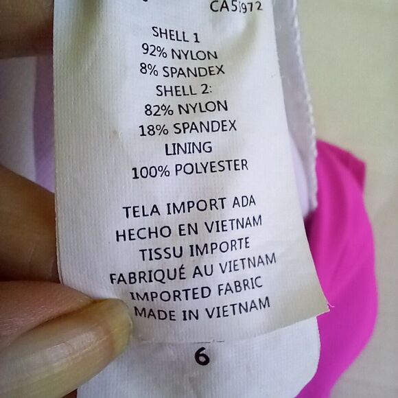 Jantzen Size 6 One Shoulder Skirted One Piece Swimsuit-Metal Details-Lined-Pads - Picture 12 of 12